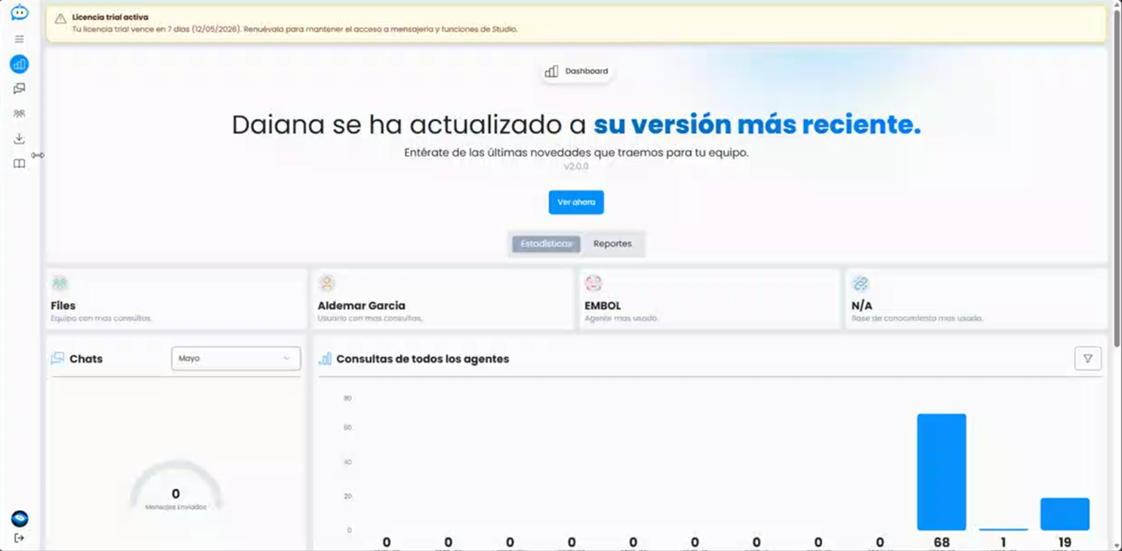 Acceso al módulo de licencias